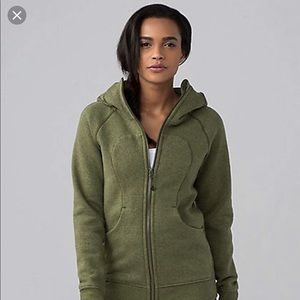 NWT Lululemon Heathered Brave Olive Scuba II 6